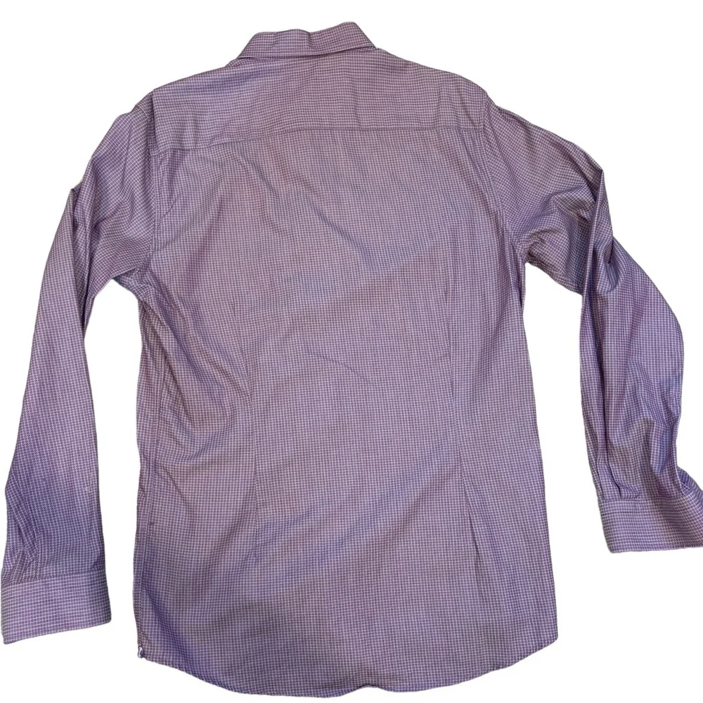 Robert Graham Men’s Maroon Geometric Button Down Shirt Size 42 (16.5 Neck) - Picture 3 of 10